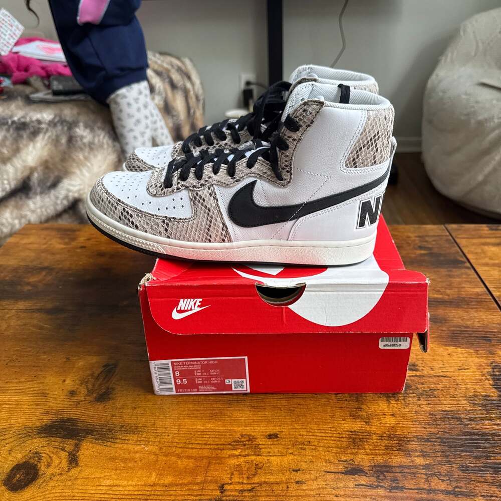 Nike Terminator High 'Cocoa Snake' White Black FB1318-100